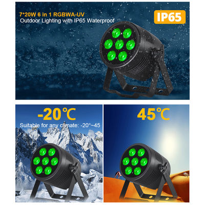 7x20W RGBWA + UV 6-in-1 IP65 Dışarıdaki LED PAR Işığı