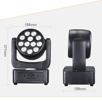Hareketli Kafa Işıkları 12*8W LED Sahne Işıkları RGBW DJ Aydınlatma DMX 512 Ses Aktivasyonu Etkinlik Partileri Düğün Kilise Canlı Müzik Grubu Gösterisi
