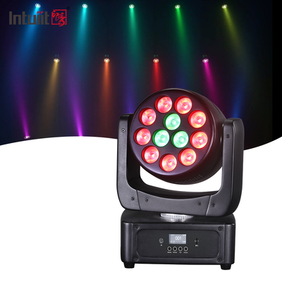 Hareketli Kafa Işıkları 12*8W LED Sahne Işıkları RGBW DJ Aydınlatma DMX 512 Ses Aktivasyonu Etkinlik Partileri Düğün Kilise Canlı Müzik Grubu Gösterisi