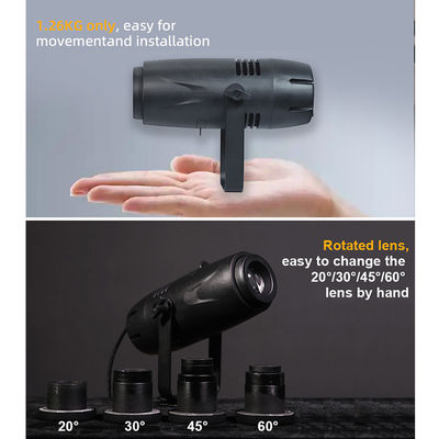 40W LED İç Yapı Reklamı Projeksiyonu Lamp Duvar Montajı Pilot Logolar için LED Gobo Projeksiyonu