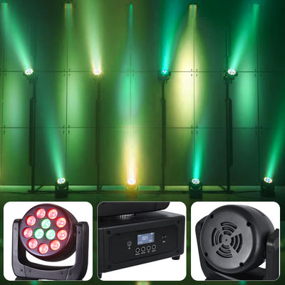 12*8W Hareketli Kafa LED DJ Işığı RGBW Yıkama Işın DMX512 Düğünler, Disko Partileri için Ses Aktif Sahne Aydınlatması