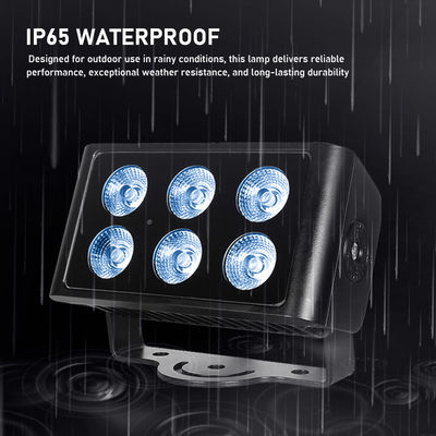 Açık 6x5W RGBW 4in1 LED Projektör IP65 Su Geçirmez DMX512 Mimari Yıkama Işığı Duvar Yıkama Bina Bahçe Cephe için