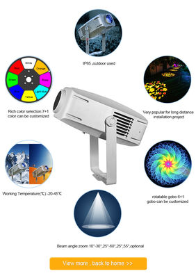 Dış Mekan Su Geçirmez 400W LED Logo Projektör Işığı IP65 Peyzaj Projeksiyonu Gobo Efekti İçin