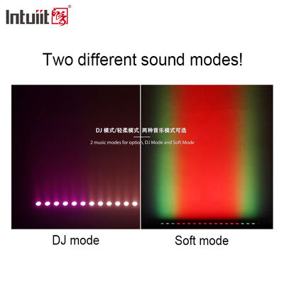 24x2W RGBW 4'ü 1 Arada LED Lineer Duvar Yıkama Çubuğu — DMX512 Ses Aktif Sahne Yıkama Işığı Binalar ve Etkinlikler İçin