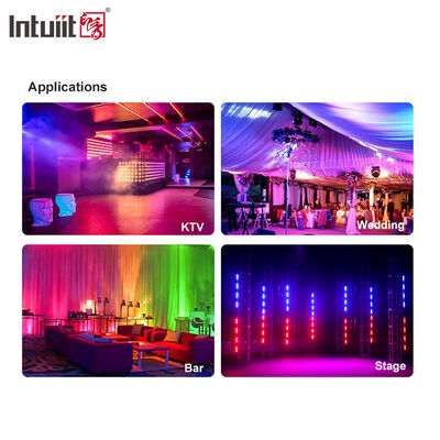 24x2W RGBW 4'ü 1 Arada LED Lineer Duvar Yıkama Çubuğu — DMX512 Ses Aktif Sahne Yıkama Işığı Binalar ve Etkinlikler İçin