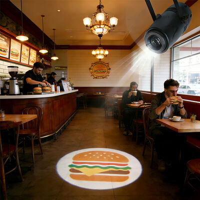 Gobo Projektör Logo Tasarımı LED 40W Reklam Işığı