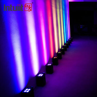 Profesyonel IP54 Kablosuz DMX Pilli LED Par Işık 4 * 12W RGBW 4-in-1 - Uzaktan Kumanda Düğün Yıldırımı