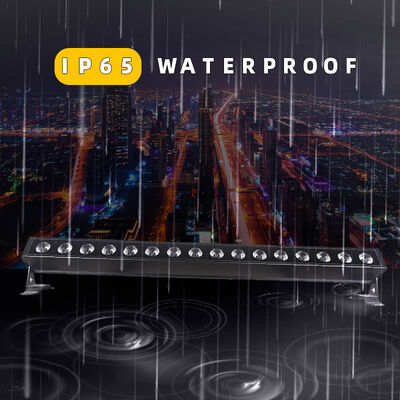 IP65 Dış Mekan 16x5W RGBW 4'ü 1 arada LED Doğrusal Duvar Yıkama Bar Işığı DMX512 Sahne Mimarisi Yıkama Aydınlatma