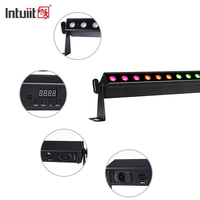 Profesyonel 9 derece dar ışınlı LED Duvar Yıkayıcı 24x2W RGBW 4in1 DMX512 Sahne etkinliği için iç hatlı yıkama ışık çubuğu