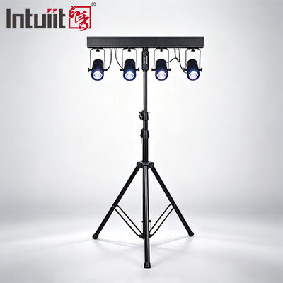 4x20W RGBW 4'ü 1 Arada LED PAR Uplighting Kiti — 4.5° Dar Işın Açılı DMX512 Sahne Yıkama Sistemi Düğünler, DJ'ler ve Etkinlikler İçin