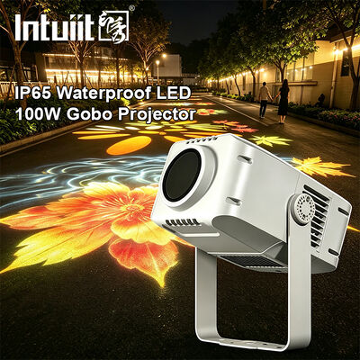 100W Logo Gobo Projekör Işığı IP65 Dışarı DMX512 Reklam, Bina ve Etkinlikler için Özel Desen Projeksiyonu