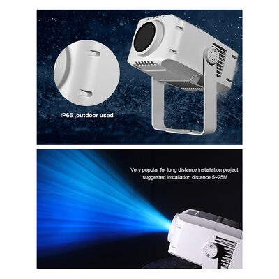 100W Logo Gobo Projekör Işığı IP65 Dışarı DMX512 Reklam, Bina ve Etkinlikler için Özel Desen Projeksiyonu