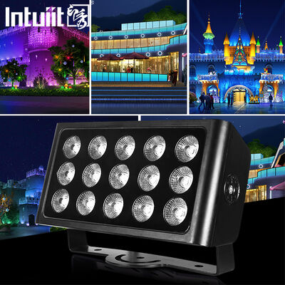 15x5W RGBW 4-in-1 IP65 Dışarıdaki LED Fırtına Işığı Bahçe, Sahne ve Bina Işığı için DMX512 Su geçirmez Geniş Işık