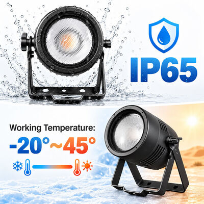 Led 100w Warm White 2797K Cob Par Light with 2w RGBA Back Light for Disco Party Ip65 Waterproof Dmx512 Led Par Lights