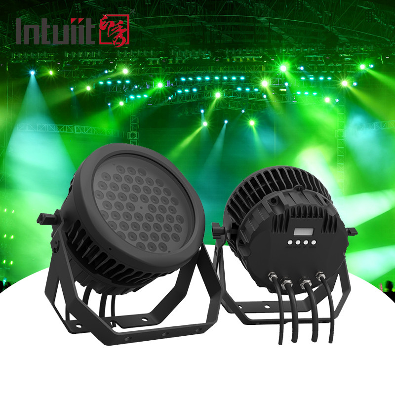 Dış 54 * 3w RGBW Sahne Par Işıklar IP65 Su geçirmez Konser Düğün 54 Parcan Sahne Dmx LED Işık