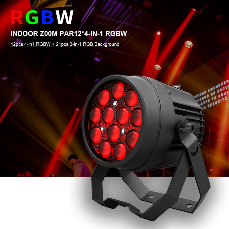 Alüminyum Alaşım LED Düz Par 12x10W RGBW 4in1 DMX512 Diskolar için Parti Sahne Düğün Konser Tiyatro Efekti Işıklandırması