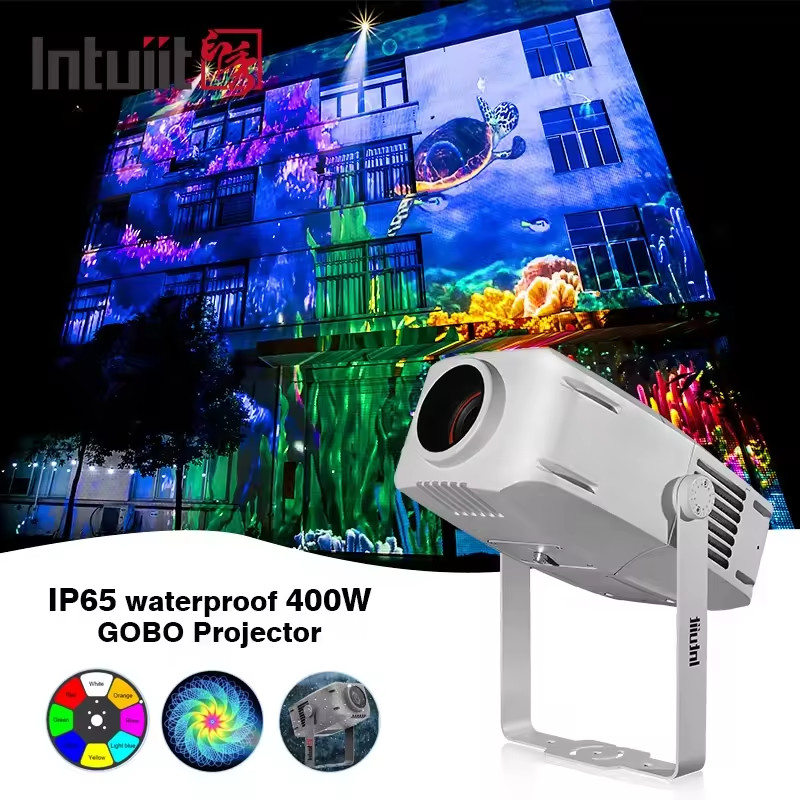 LED IP65 Dış Mekan Taşınabilir Mini Dijital Özel Gobo Projektör Taşkın Işık Standı