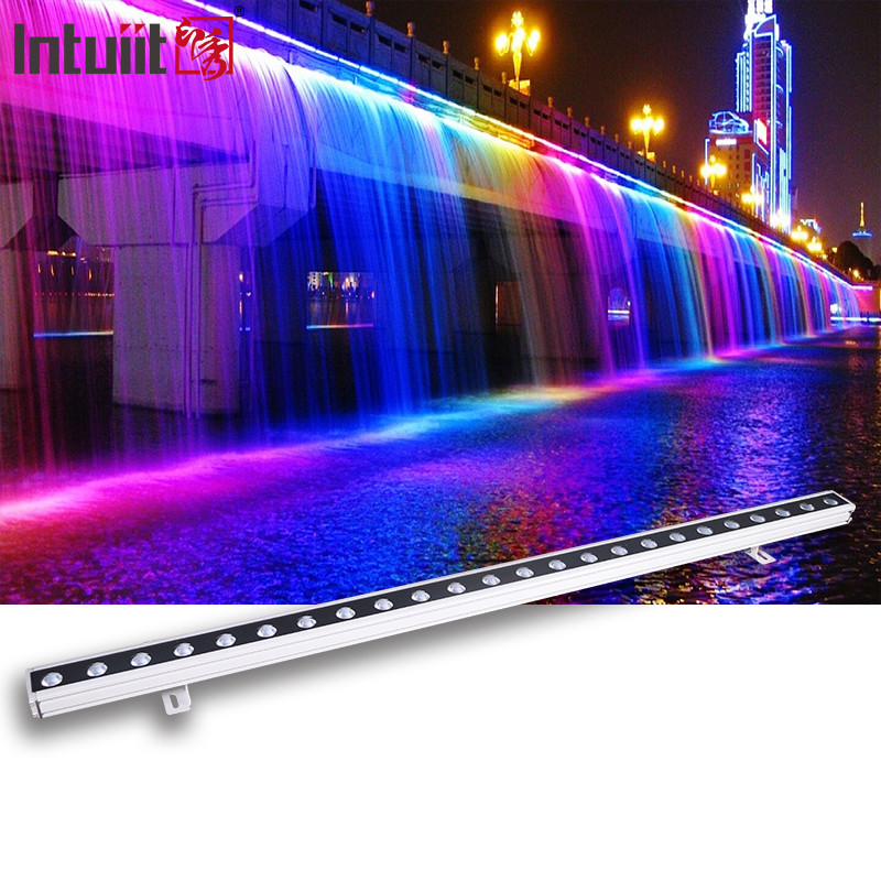 Dekoratif bina aydınlatma projektörü IP65 dış mekan lineer ışık 36w dmx rgb led duvar yıkayıcı
