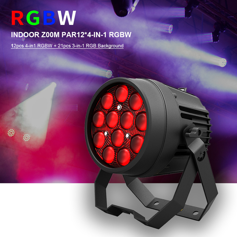 12x10W Güçlü Disko Işıkları DMX 512 Ses Aktif LED Par Can Sahne Işıkları