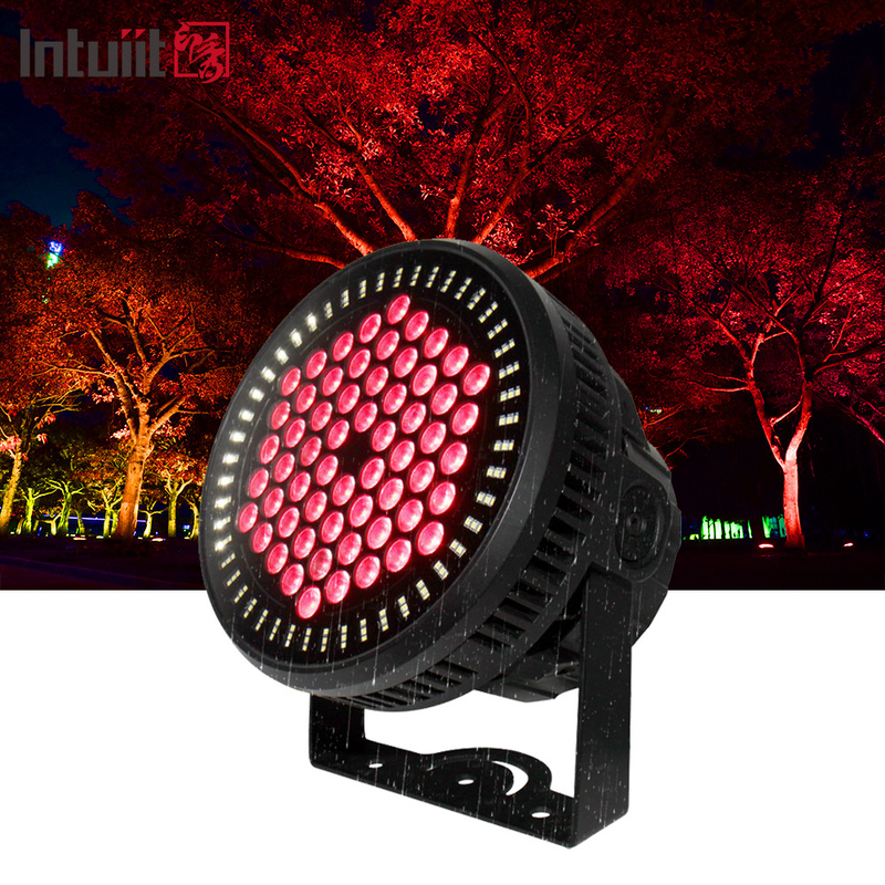 60*12W RGBW 4 in 1 IP65 Su geçirmez Dışarıdaki DMX 512 LED Par Işığı Disko Sahne Düğün Partisi DJ