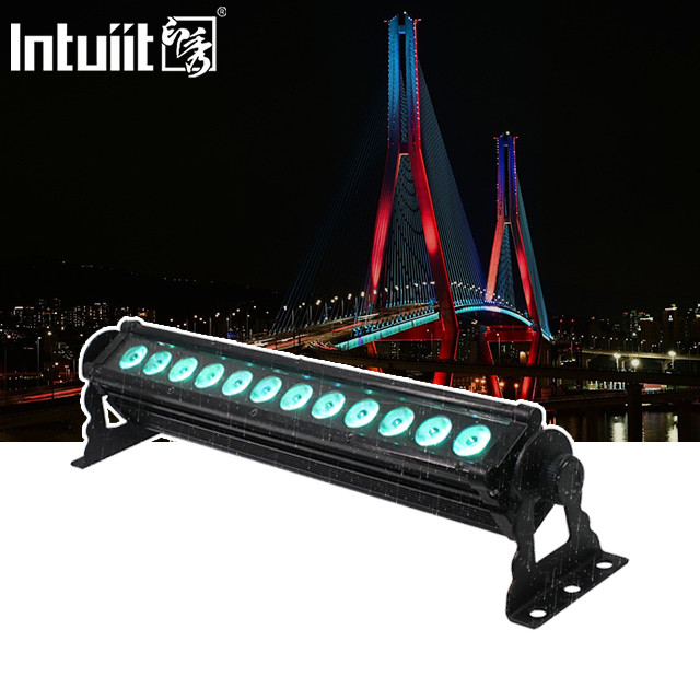 Dış Su geçirmez Landskap Işık LED Duvar Yıkayıcı DMX 12X3W RGB Duvar Doğrusal Lamba