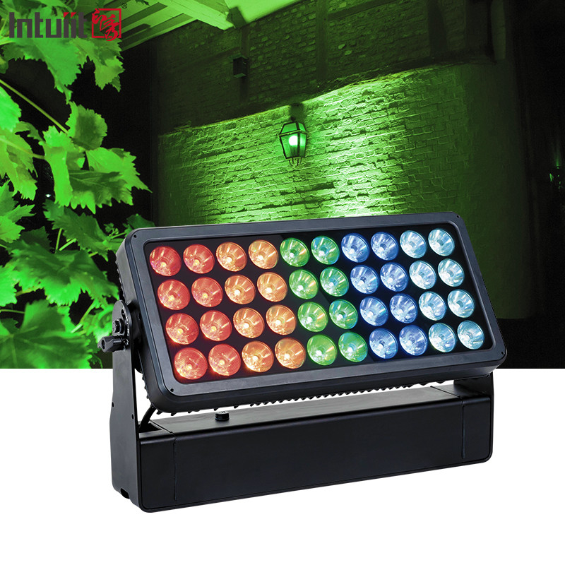 40x10W RGBW 4 in 1 LED Floodlight IP65 Su geçirmez Sahne Işığı DMX512 Kontrol DJ Disko Ekipmanı Açık Hava Performansı