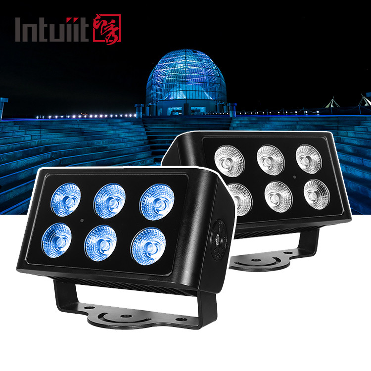 DMX512 6x5W RGBW 4in1 IP65 Su geçirmez DJ Düğün Sahnesi Şehir Duvar Yıkama Makinesi Dışarıda LED Yıkama Fırlatma Işığı