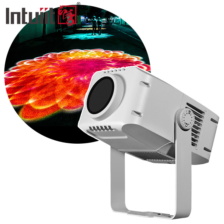 Dış Su geçirmez IP65 Reklam Işıkları Logo Gobo Projektor 100W LED HD Parlak İşaret Duvar Projeksiyon Lampu