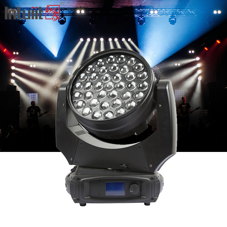 LED Yıkama 37x10W Zoom Sahne Işığı DMX Yay Yıkama Hareketli Baş Fenerleri