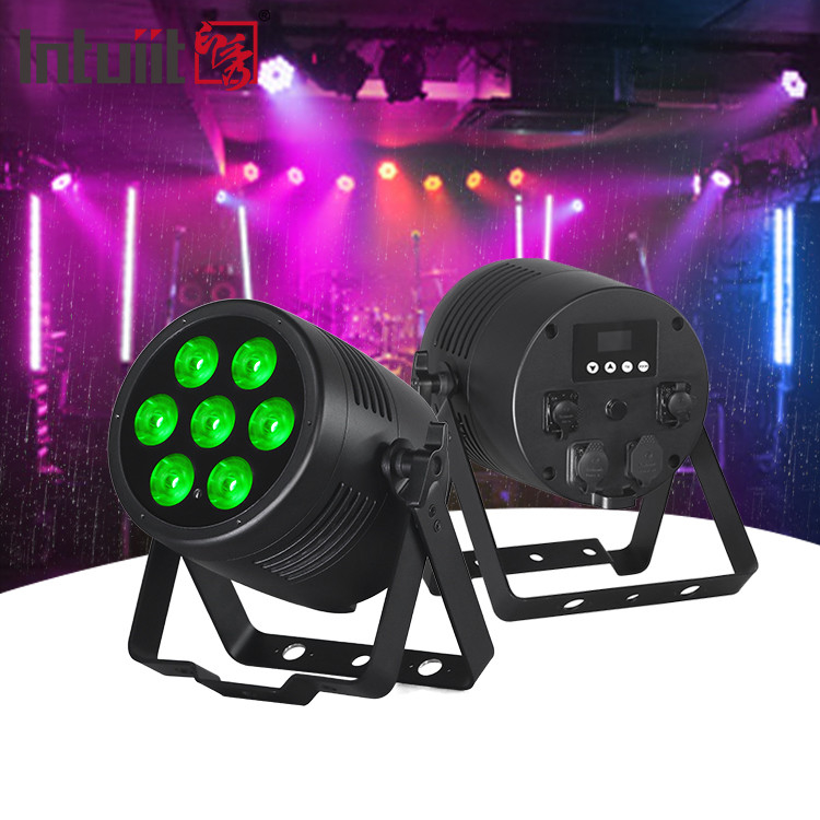 Dış Su geçirmez Rgbwa-uv 7x20W Dmx Led Par Can Light Dış Sahne Manzarası için