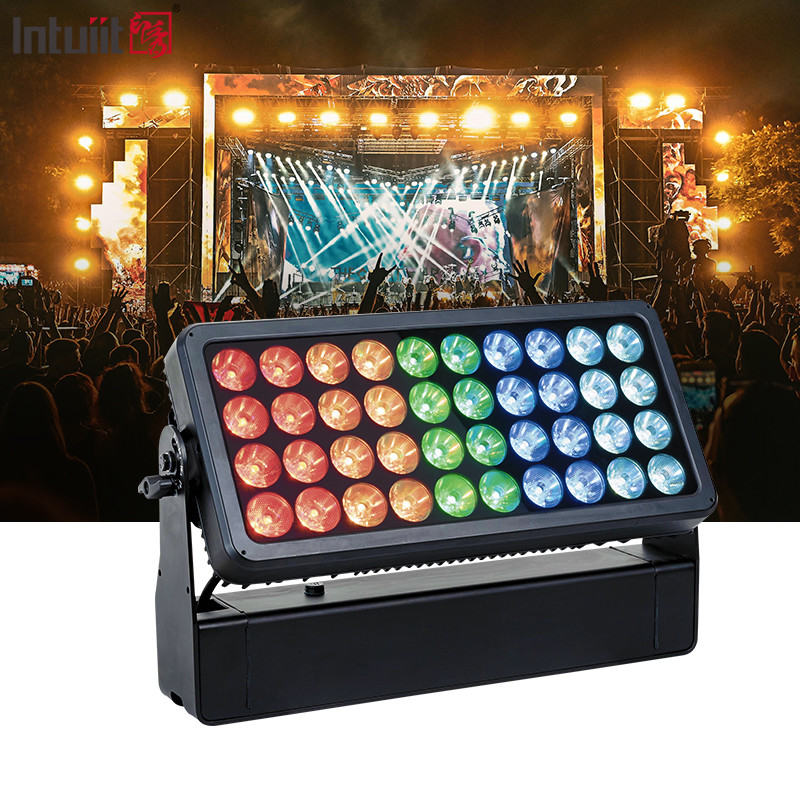 IP65 Su geçirmez Dış 40X10W Rgbw 4in1 Led Şehir Rengi Led Duvar Yıkama Işığı