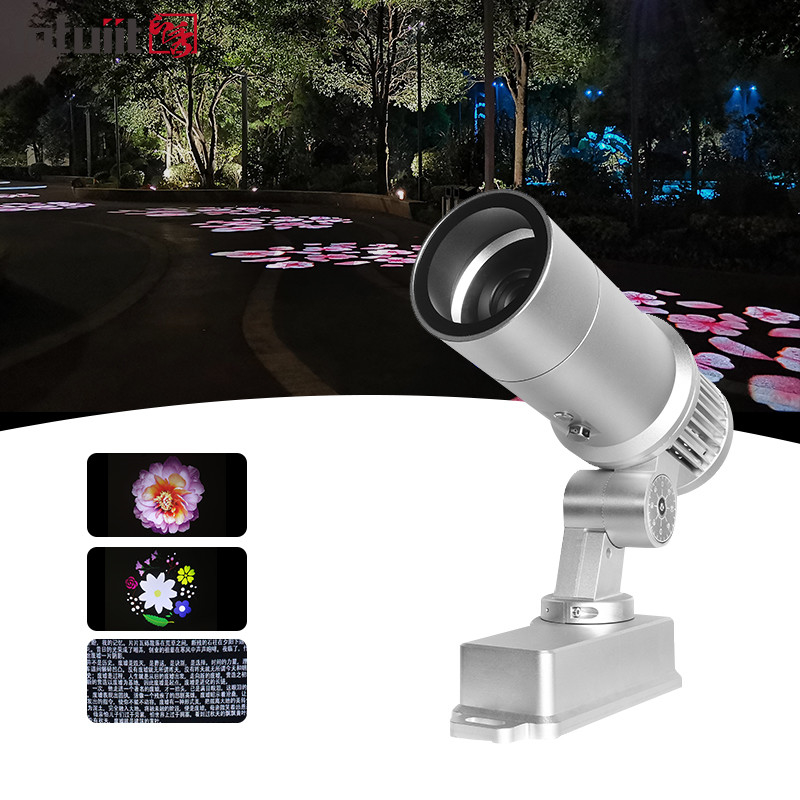 Dış Su geçirmez Reklam Gobo Projector Light 60W Pattern Rotation Led Gobo Logo Light
