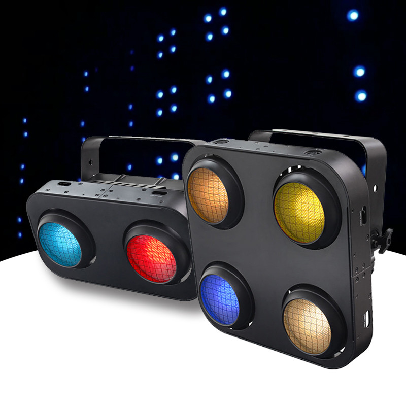200W Cob LED Par Can Sahne Işığı Sıcak Beyaz veya RGB 2 Göz LED Kör Işık DMX Seyirci Işıkları