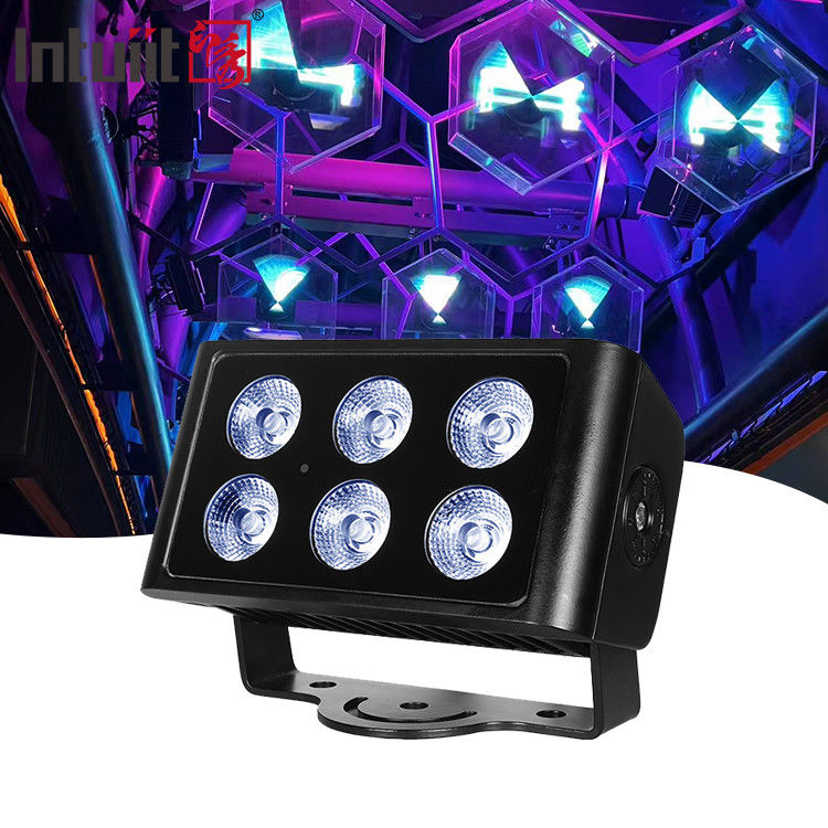 6x5W Dış Su geçirmez DMX512 RGBW LED Floodlight Villa Avlu Bina Köprüsü Projesi Manzara Işığı Renkli Floodlight