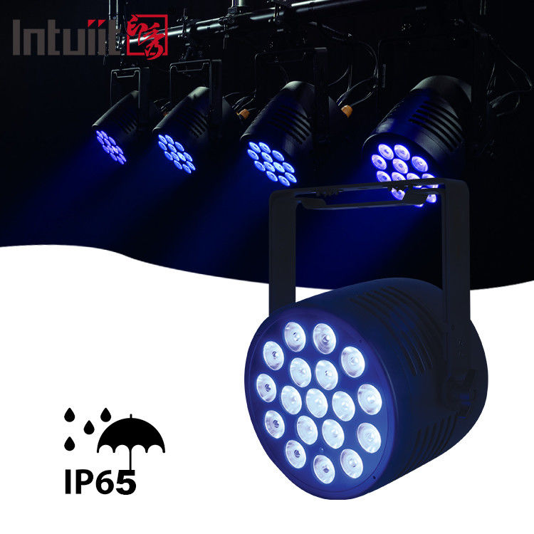 Yüksek parlaklıklı su geçirmez LED Par Light IP65 Led Rgbwauv 18*20w Dışarıda Par DMX Park Scenic Stage Event Show Lighting için