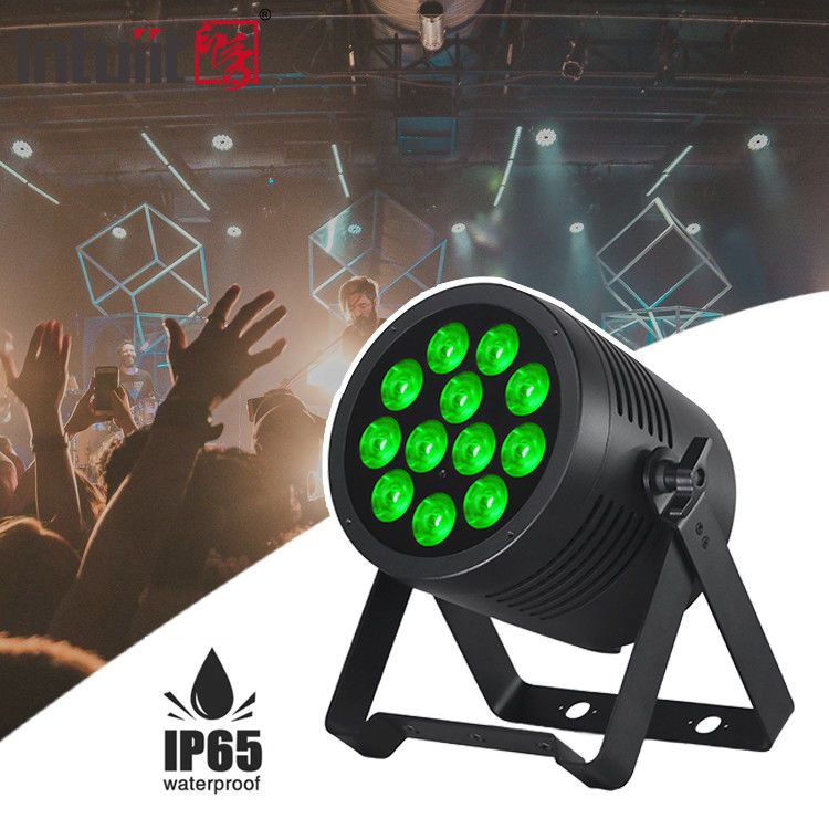 12x20w Sahne Işığı Par Su Geçirmez RGBWA UV LED Işık PAR DMX IP65 Dış Mekan DJ Sahne Şovu Aydınlatması