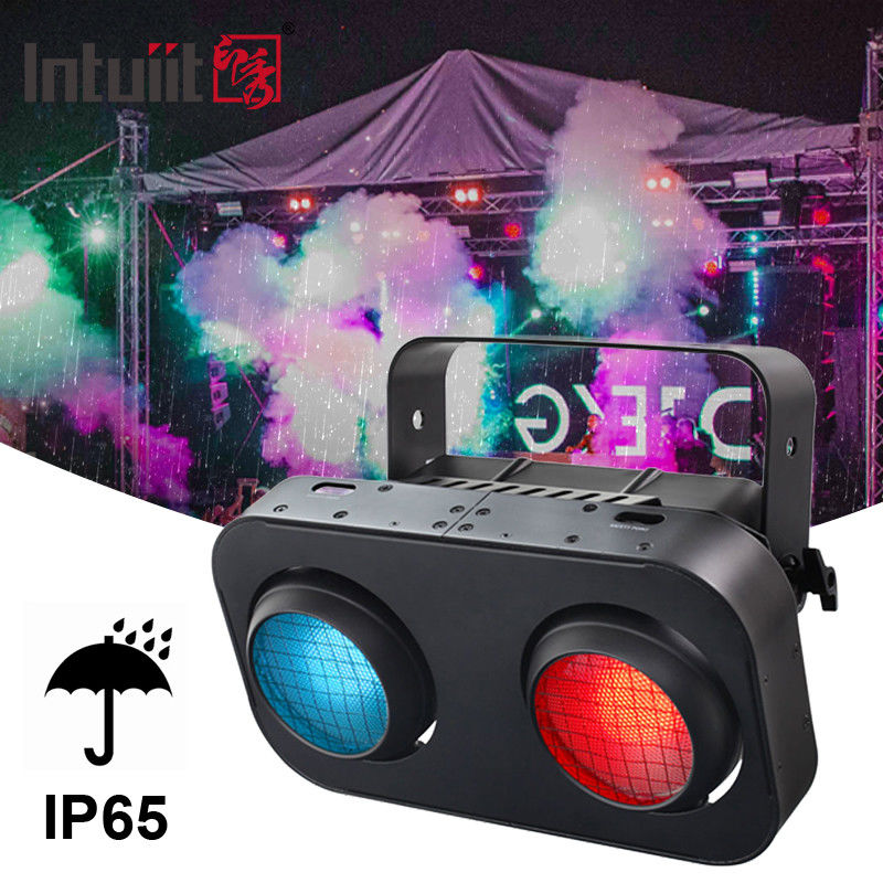 2-Göz IP65 Sıcak Beyaz/Kombür/RGB 200W LED İzleyici COB Körlük Işığı DJ Konser Olayı Tiyatro Sahne Işığı