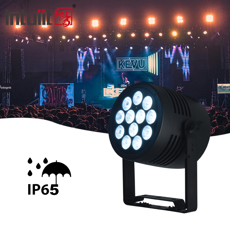 12x20W LED Par Işığı IP65 Su Geçirmez RGBWA-UV 6'SI 1 ARADA DMX512 Sahne Aydınlatması