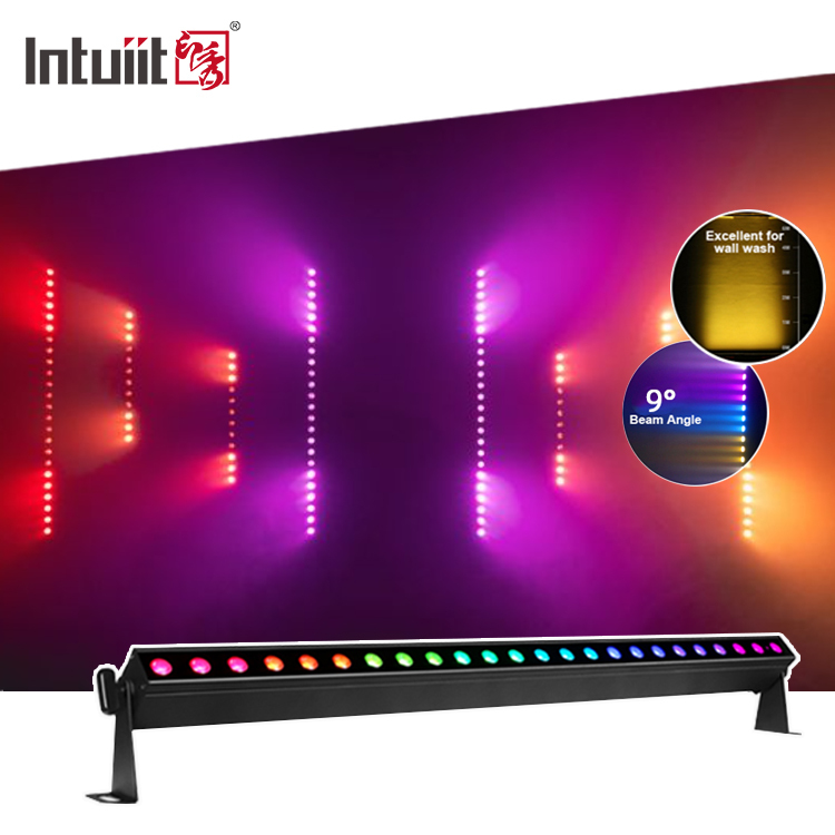 Yüksek Kaliteli 24X2W Pille Çalışan Rgbw 4'ü 1 Arada Dmx512 Sahne Işığı Led Duvar Yıkama