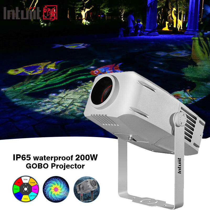 200W Dışarıda Gobo Projeksiyon Su geçirmez IP65 DMX LED Logo Projeksiyonu Bina Işığı