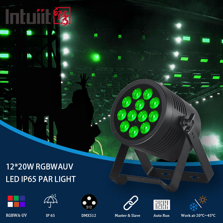 Dış LED Par IP65 Su geçirmez LED Par 12x20w RGBWA UV 6IN1 DMX LED Par Işık