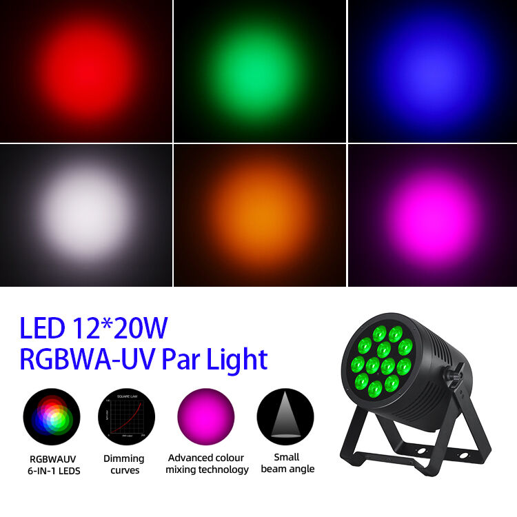 Profesyonel IP65 Su geçirmez LED Par Işık 12x20W RGBWA+UV 6in1 DMX512 Sahne Yıkama Işığı Açık Hava Düğün Partisi Etkinlik DJ Disko