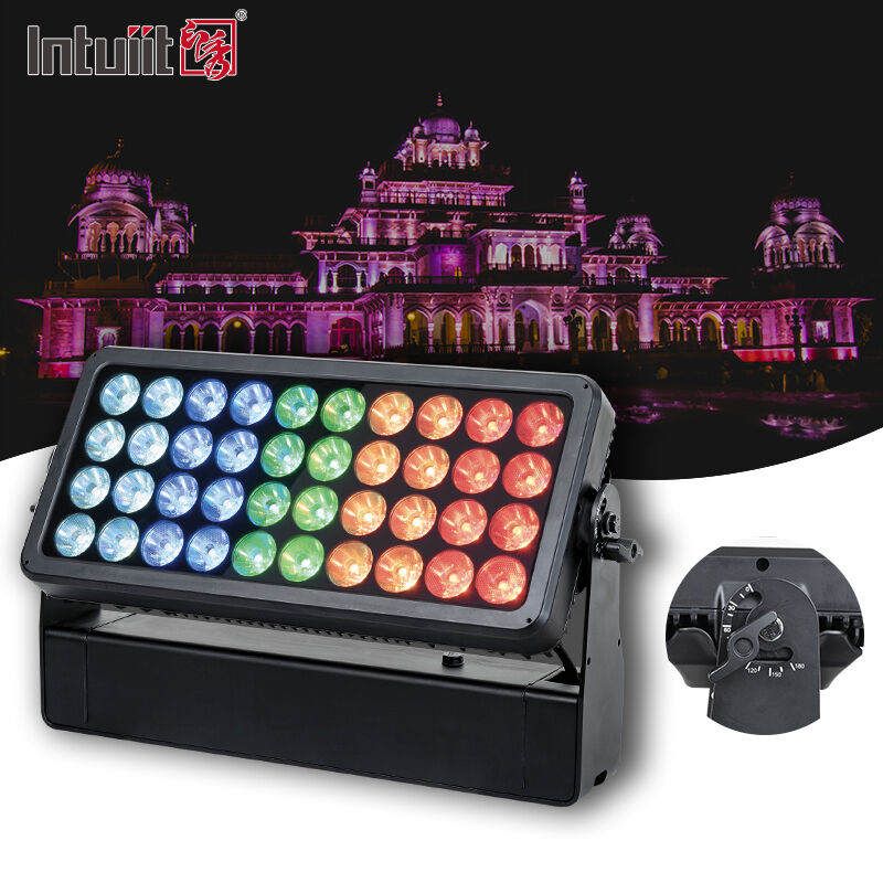 LED 40X10W RGBW 4 in 1 Dış Su geçirmez Duvar yıkayıcı Duvar manzara LED lamba LED duvar yıkayıcı reflektör ışığı