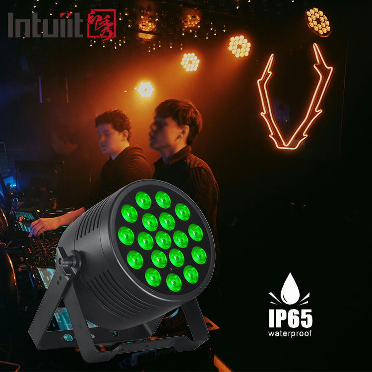 Yüksek verimlilikli Su geçirmez 18x20w LED Sahne Par Işığı DMX512 Kontrol Rgbwa UV Düğün DJ Booth Enerji tasarrufu tasarımı
