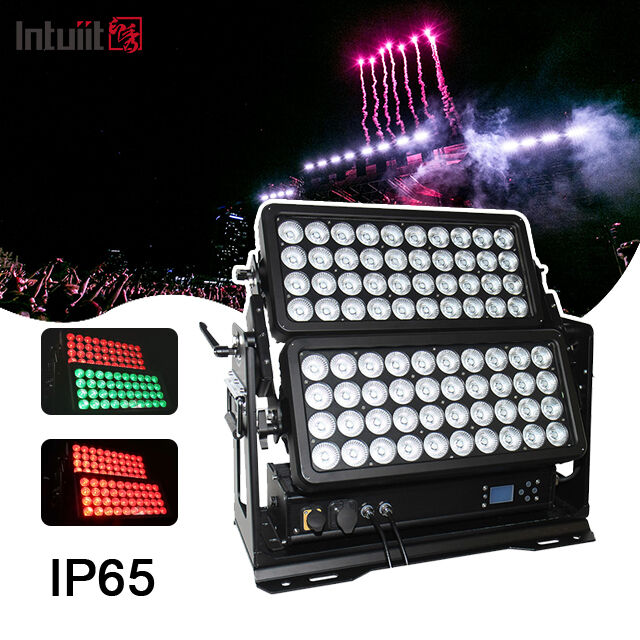 LED 800W Dış Mekan Sahne Aydınlatması Çift Katmanlı Şehir Renkli Aydınlatma Duvar Yıkama LED Projektör Bar DJ Bina Dekorasyonu IP65 DMX için