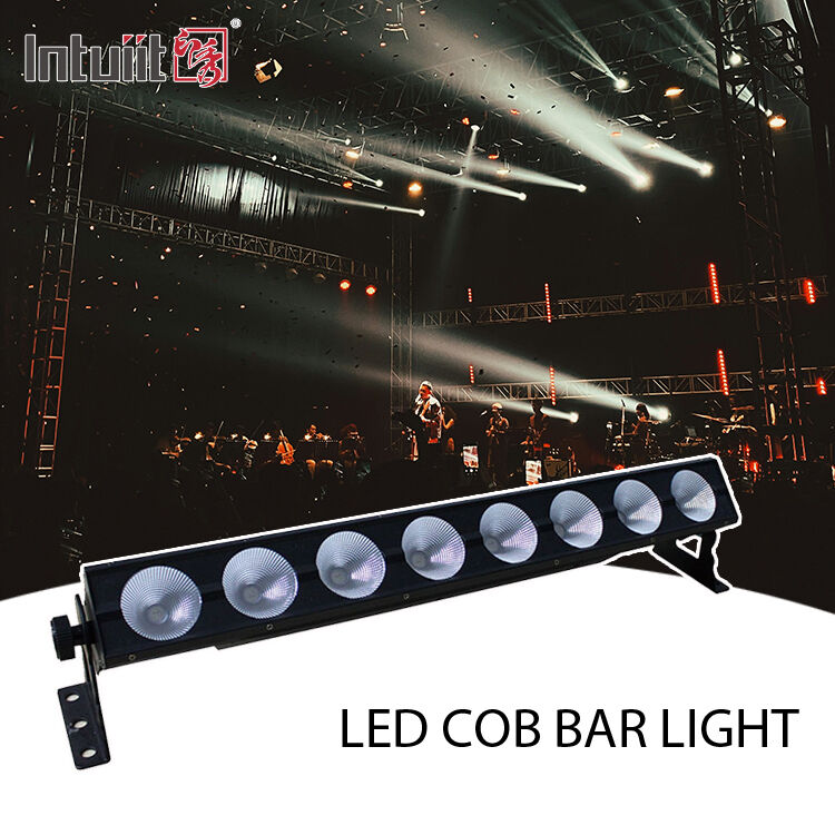 Piksel Kontrolü 8x15W RGB 3in1 LED Doğrusal Çubuk DMX512 Ev içi Duvar Yıkama Makinesi Düğün Partisi Banket Salonu Kulübü için Sahne Yıkama Işığı