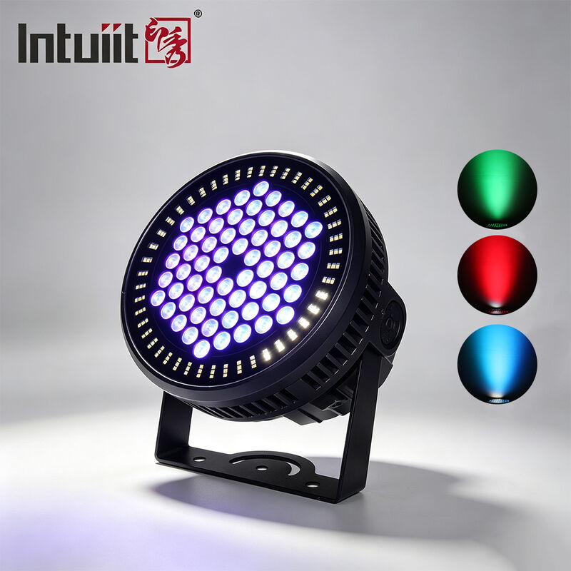 60*12W RGBW 4'ü 1 Arada IP65 Dış Mekan LED PAR Kutu Yükseltme Seti DMX512 Sahne Yıkama Işığı Düğün Etkinliği Bina Cephesi İçin