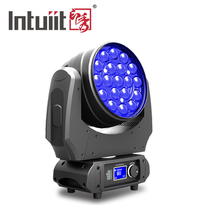 Geniş Açılı DMX512 Zoom Hareketli Kafa Işığı 19 * 10W RGBW 4'ü 1 Arada Işın Yıkama Hareketli Kafa