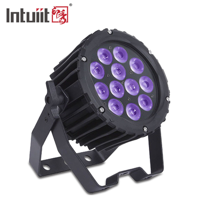 Ekipman 12 * Tri 3W RGB LED Par Can Işık IR Uzaktan Kumanda Düğün Sahne Dekorasyonu İçin