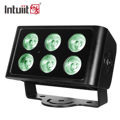 Dış Mekan LED Sahne Taşkın Işıkları 6 Adet * 5W RGBW 4'ü 1 Arada LED Duvar Yıkayıcı DMX Kontrolü
